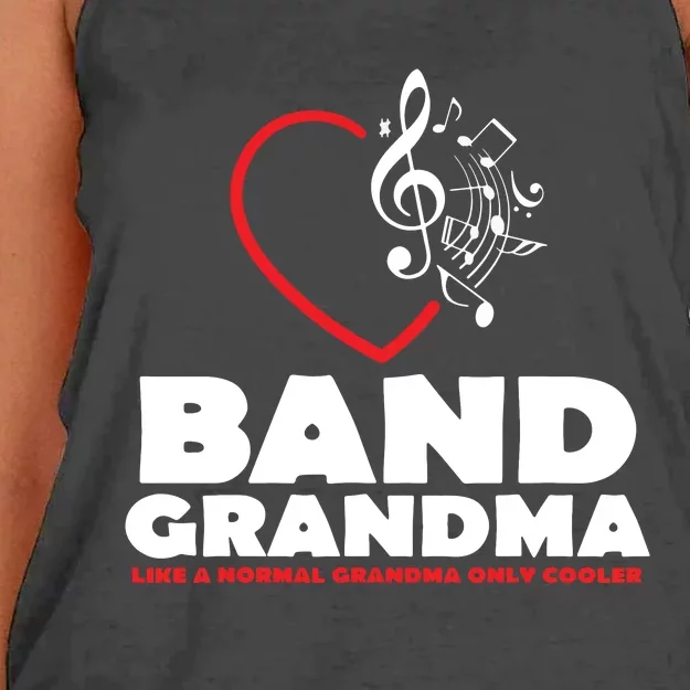 Funny Marching Band Grandma Music Lover Percussion Mom Gift Women's Knotted Racerback Tank