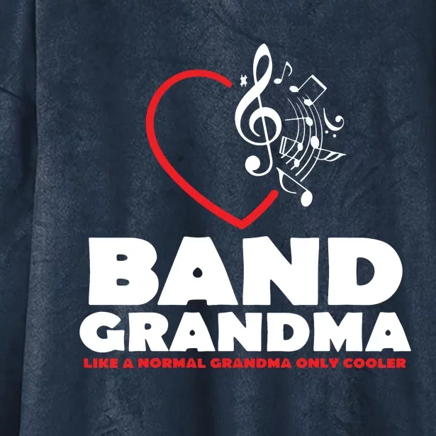 Funny Marching Band Grandma Music Lover Percussion Mom Gift Hooded Wearable Blanket