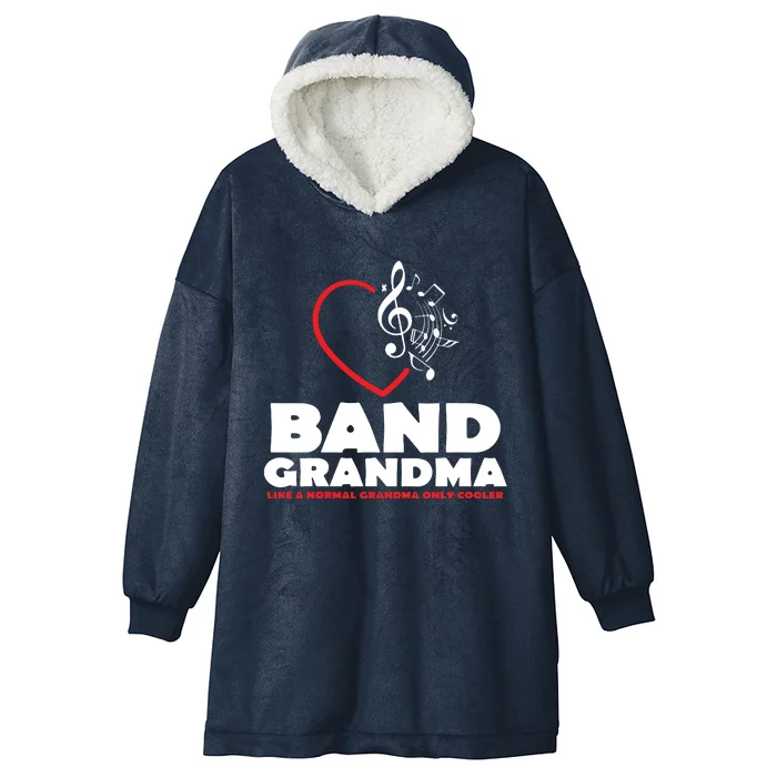 Funny Marching Band Grandma Music Lover Percussion Mom Gift Hooded Wearable Blanket