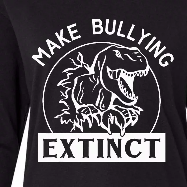 Funny Make Bullying Extinct TRex Unity Day Kindness Orange Womens Cotton Relaxed Long Sleeve T-Shirt