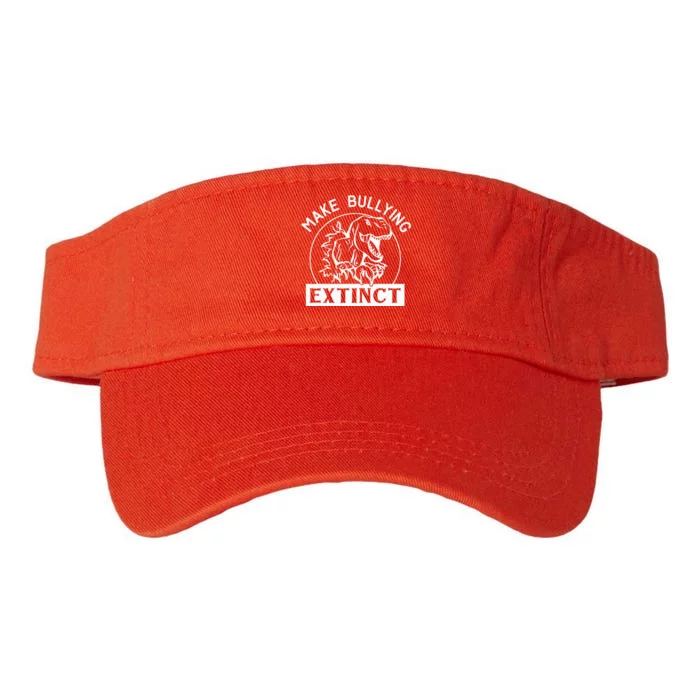 Funny Make Bullying Extinct TRex Unity Day Kindness Orange Valucap Bio-Washed Visor