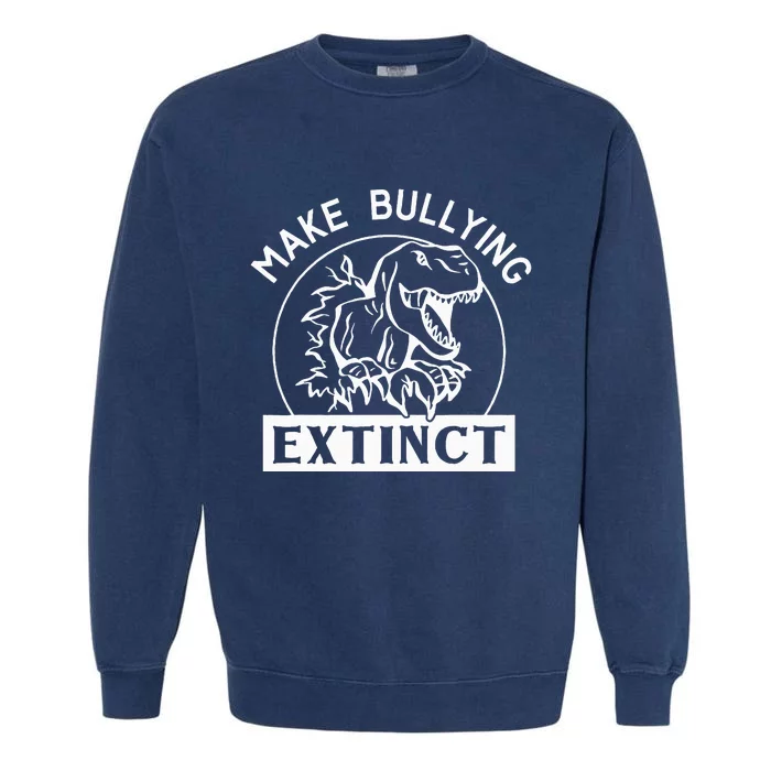 Funny Make Bullying Extinct TRex Unity Day Kindness Orange Garment-Dyed Sweatshirt