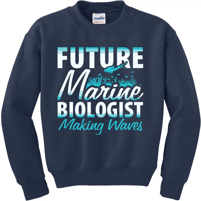 FUTURE MARINE BIOLOGIST MAKING WAVES Graduation Gift Kids Sweatshirt