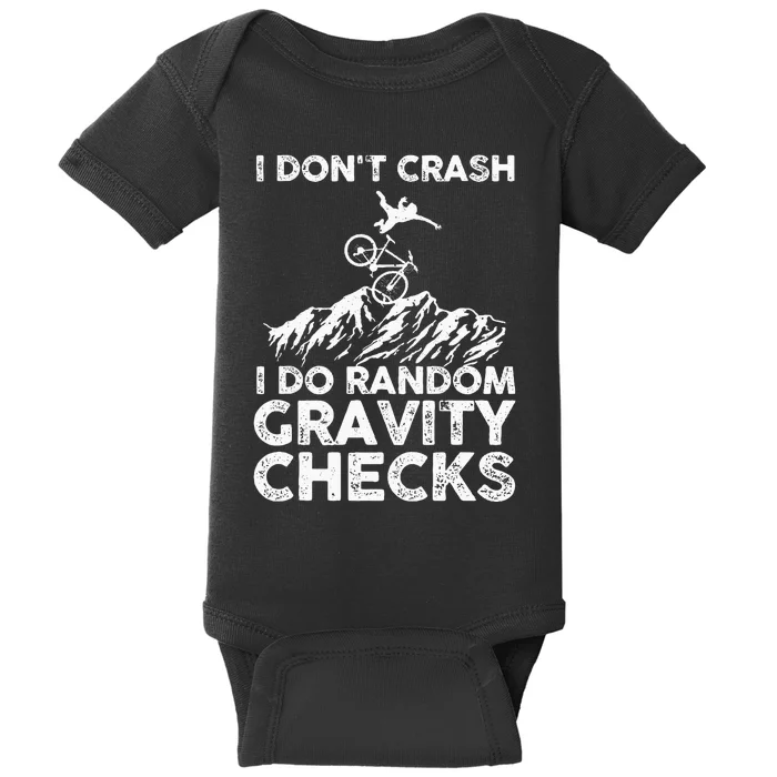 Funny Mountain Bike Art MTB Mountain Biking Lover Baby Bodysuit