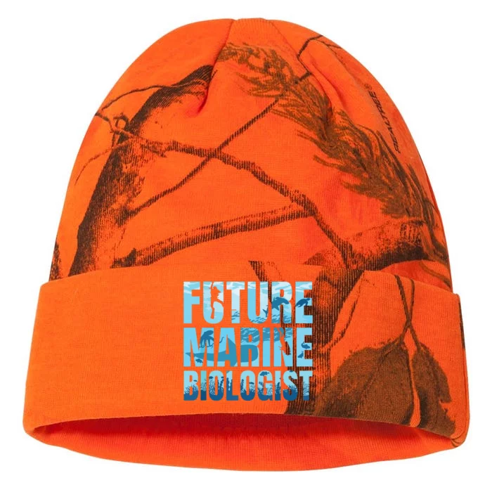 Future Marine Biologist Ocean Biology Marine Life Gift Kati - 12in Camo Beanie