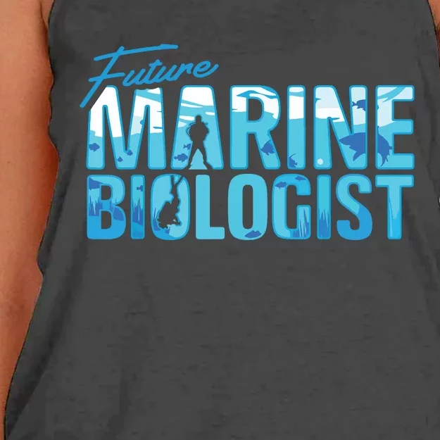 Future Marine Biologist Ocean Student Biology Gift Women's Knotted Racerback Tank