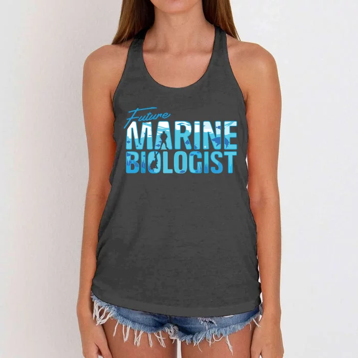 Future Marine Biologist Ocean Student Biology Gift Women's Knotted Racerback Tank