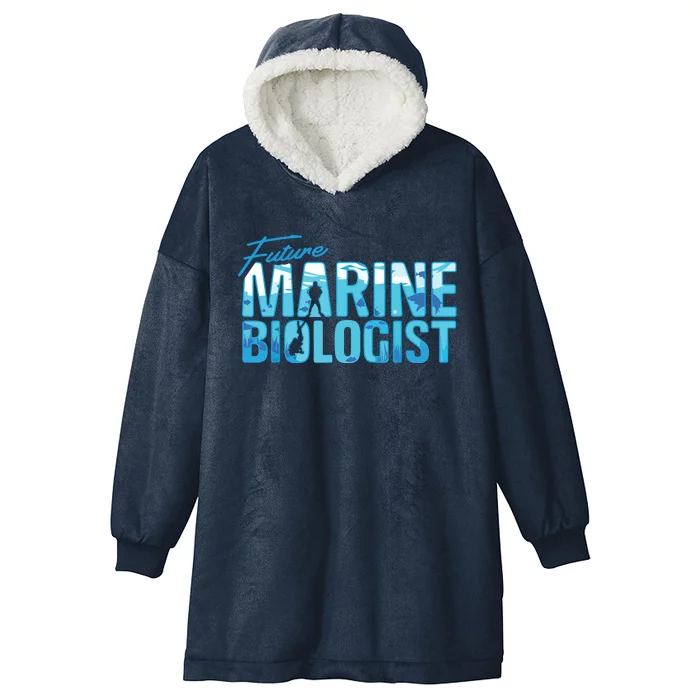 Future Marine Biologist Ocean Student Biology Gift Hooded Wearable Blanket