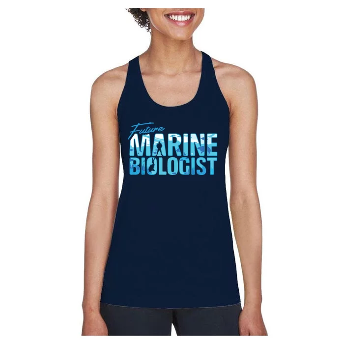 Future Marine Biologist Ocean Student Biology Gift Women's Racerback Tank