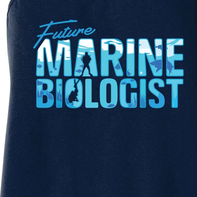 Future Marine Biologist Ocean Student Biology Gift Women's Racerback Tank