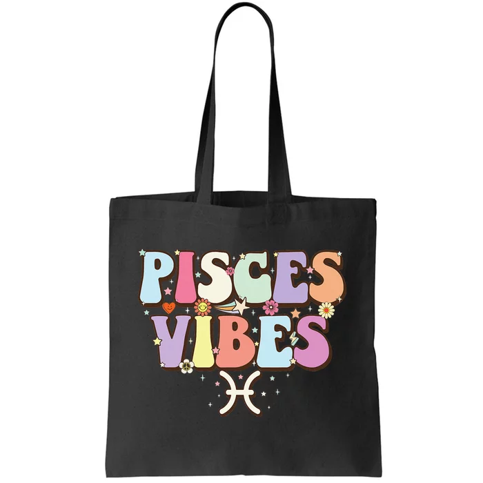 February March birthday astrology groovy Pisces Zodiac sign Tote Bag