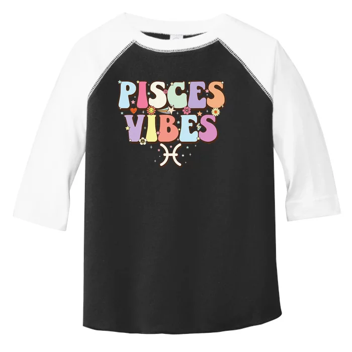 February March birthday astrology groovy Pisces Zodiac sign Toddler Fine Jersey T-Shirt