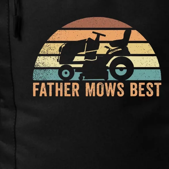 Father Mows Best Lawn Care Dad Mowing Gardener Daily Commute Backpack