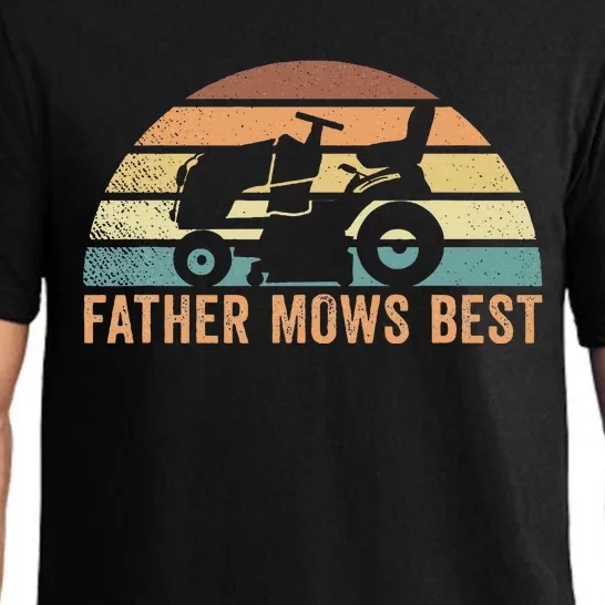 Father Mows Best Lawn Care Dad Mowing Gardener Pajama Set