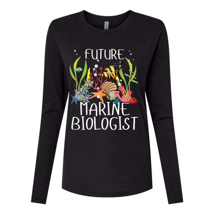 Future Marine Biologist For Students Biology Womens Cotton Relaxed Long Sleeve T-Shirt