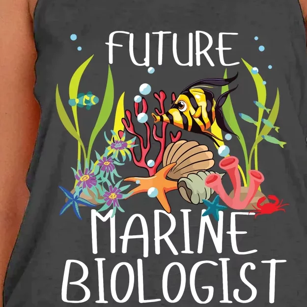 Future Marine Biologist For Students Biology Women's Knotted Racerback Tank