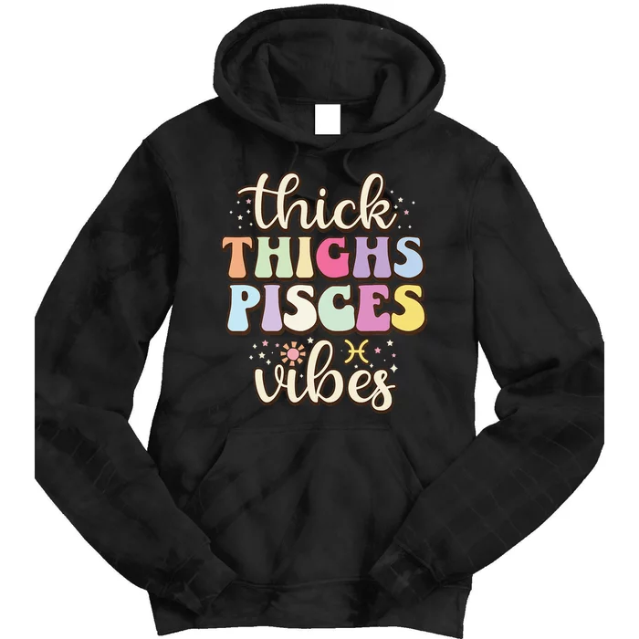 February March birthday astrology groovy Pisces Zodiac sign Tie Dye Hoodie