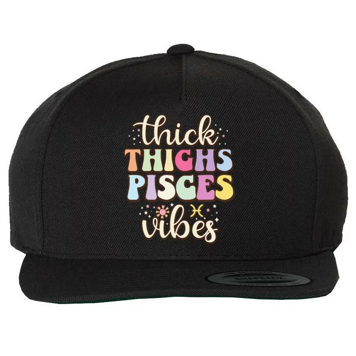 February March birthday astrology groovy Pisces Zodiac sign Wool Snapback Cap