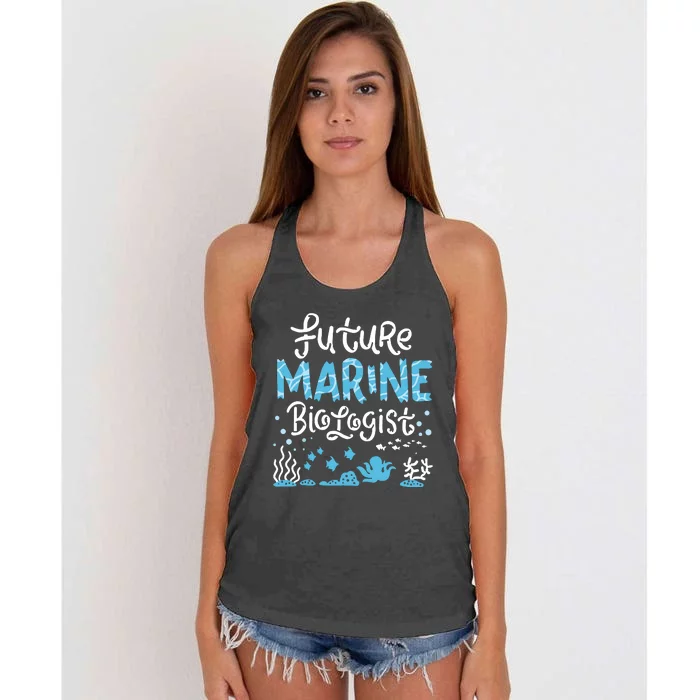 Future Marine Biologist Student Women's Knotted Racerback Tank