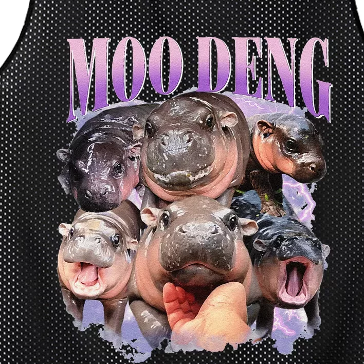 Funny Moodeng Baby Pygmy Hippo Cute Zoo For Family Gift Mesh Reversible Basketball Jersey Tank