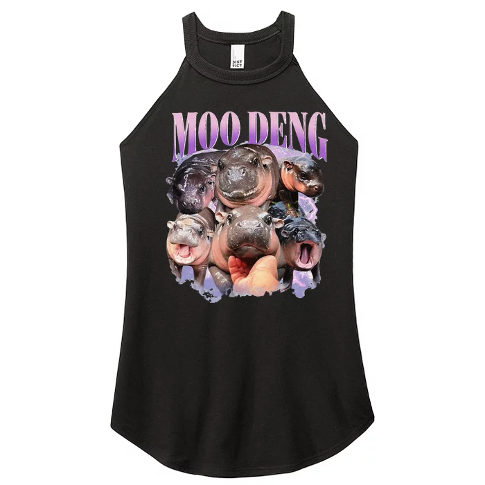 Funny Moodeng Baby Pygmy Hippo Cute Zoo For Family Gift Women’s Perfect Tri Rocker Tank