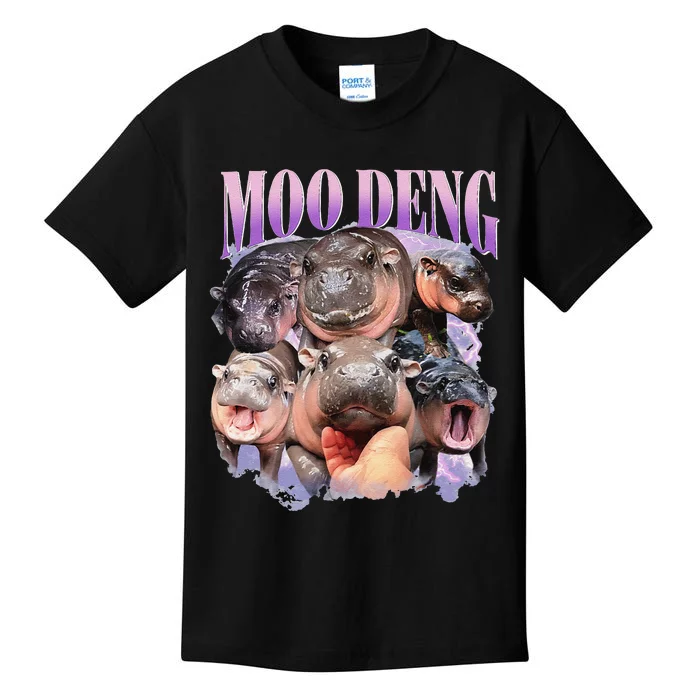 Funny Moodeng Baby Pygmy Hippo Cute Zoo For Family Gift Kids T-Shirt