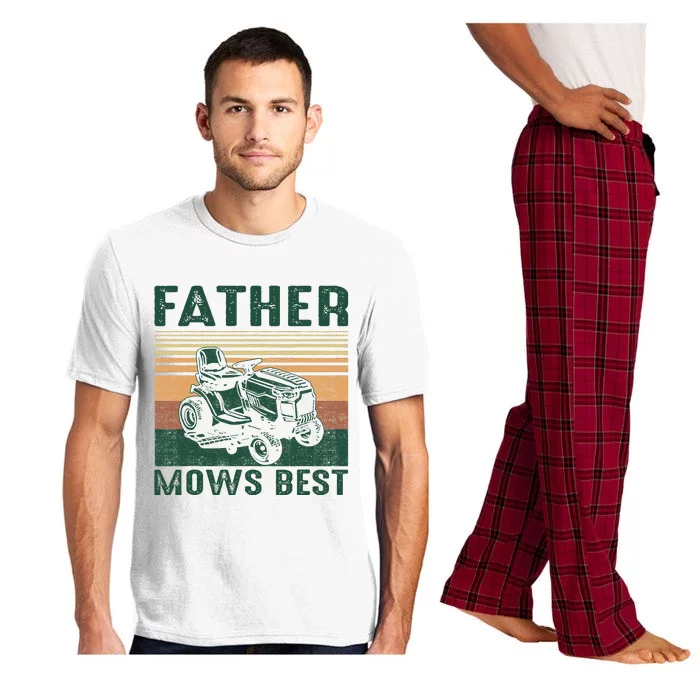 Father Mows Best Lawn Care Dad Mowing Gardener FatherS Day Pajama Set