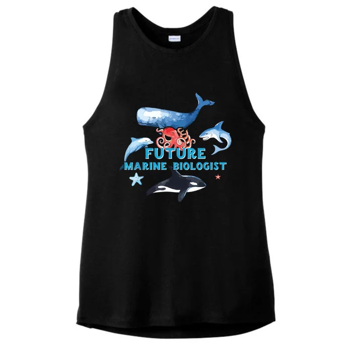 Future Marine Biologist Aspirational Boy Girl Ladies Tri-Blend Wicking Tank