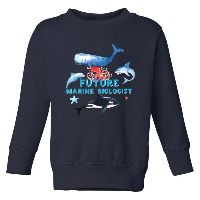 Future Marine Biologist Aspirational Boy Girl Toddler Sweatshirt