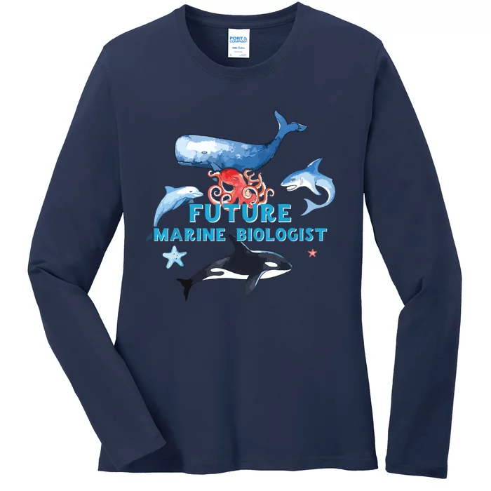 Future Marine Biologist Aspirational Boy Girl Ladies Long Sleeve Shirt