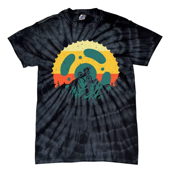 Funny Mountain Bike Art For  Vintage Cycling Gear Tie-Dye T-Shirt