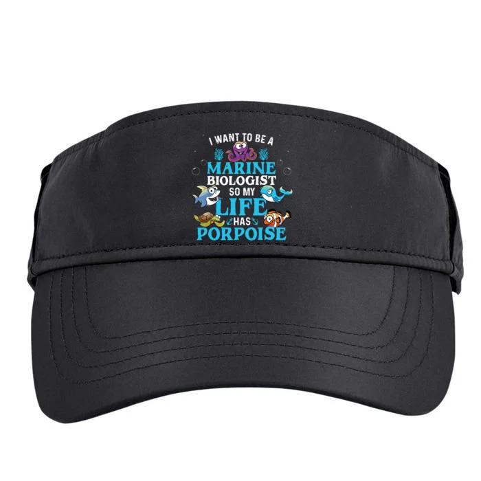 Future Marine Biology Gift Teens Cool Science Biologist Adult Drive Performance Visor