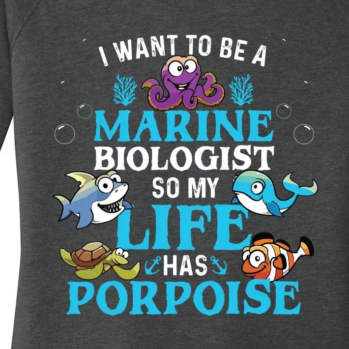 Future Marine Biology Gift Teens Cool Science Biologist Women's Perfect Tri Tunic Long Sleeve Shirt