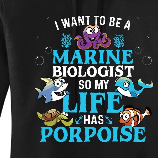 Future Marine Biology Gift Teens Cool Science Biologist Women's Pullover Hoodie