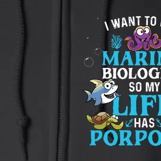 Future Marine Biology Gift Teens Cool Science Biologist Full Zip Hoodie