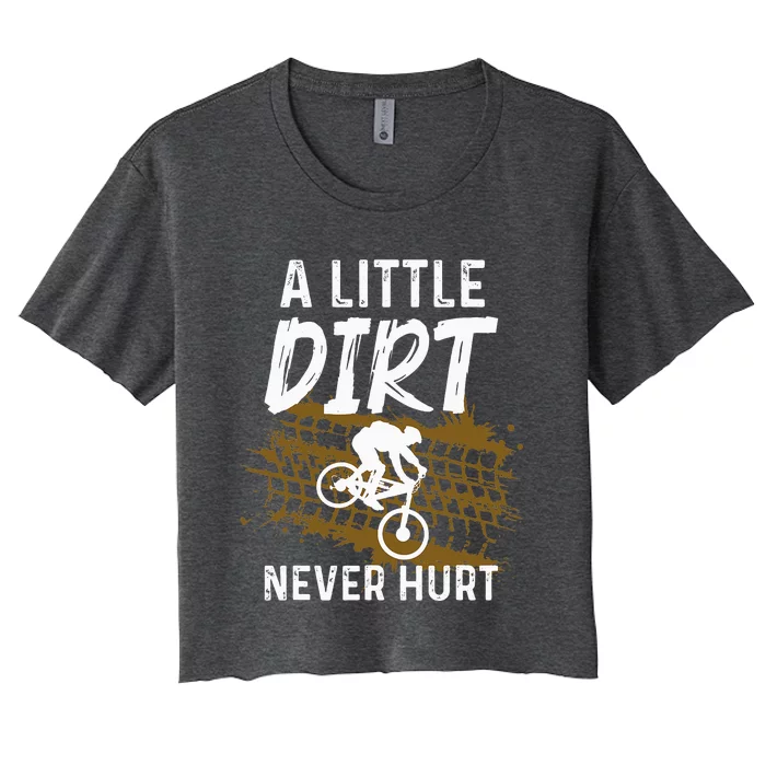 Funny Mountain Bike Gift For Mountain Biker MTB Women's Crop Top Tee