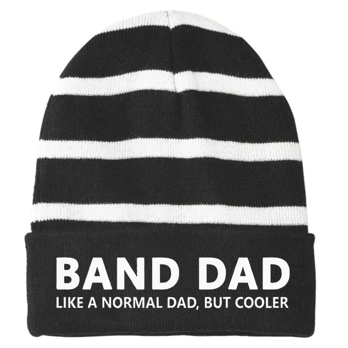 Funny Marching Band Father Band Dad Striped Beanie with Solid Band