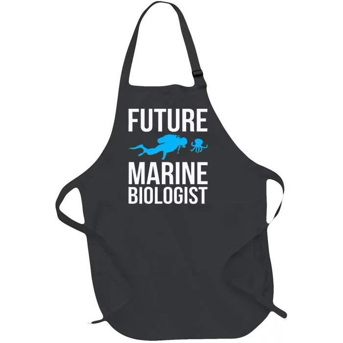 Future Marine Biologist Gift For Students Sea Life Full-Length Apron With Pocket