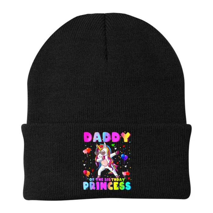 Family Matching Birthday Princess Girl Dabbing Unicorn Dad Knit Cap Winter Beanie