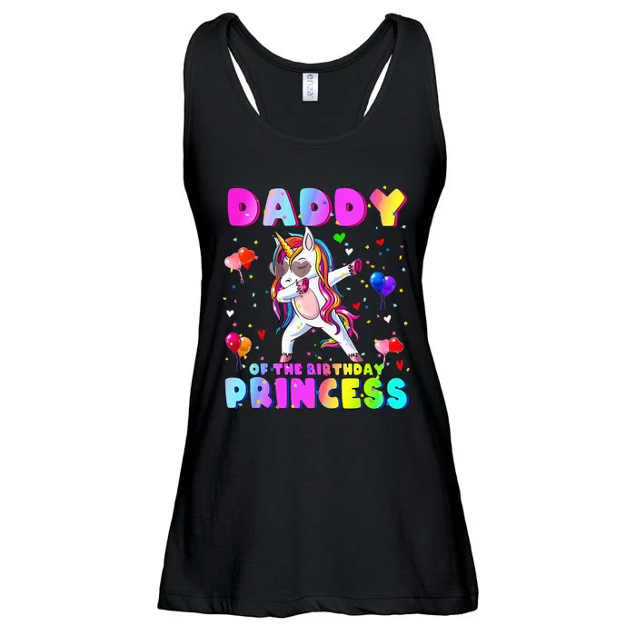 Family Matching Birthday Princess Girl Dabbing Unicorn Dad Ladies Essential Flowy Tank