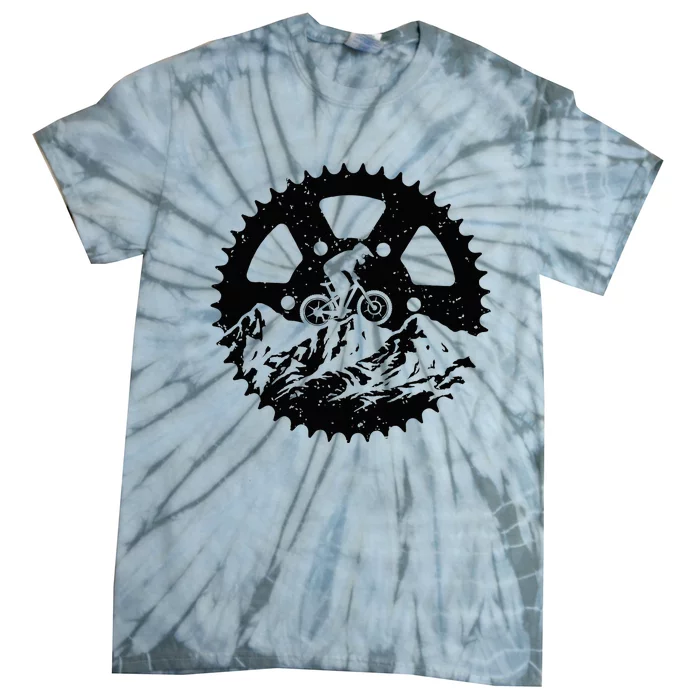 Funny Mountain Biking Art Mtb Mountain Biker Tie-Dye T-Shirt