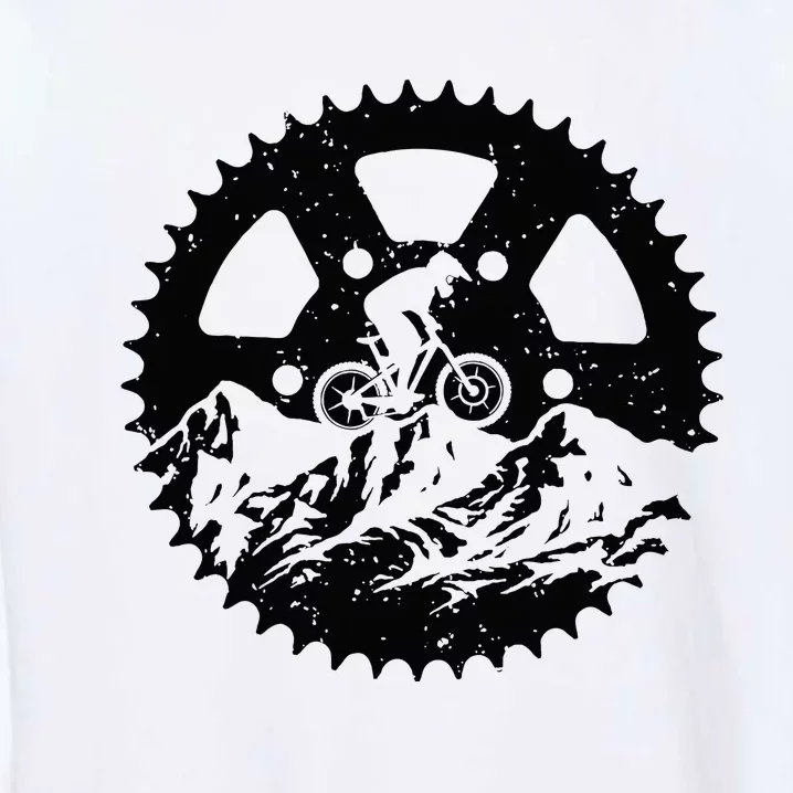 Funny Mountain Biking Art Mtb Mountain Biker Garment-Dyed Sweatshirt