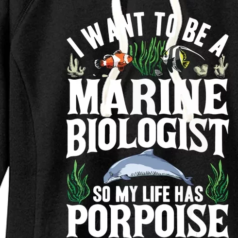 Future Marine Biology Gift Teens Cool Science Biologist Women's Fleece Hoodie