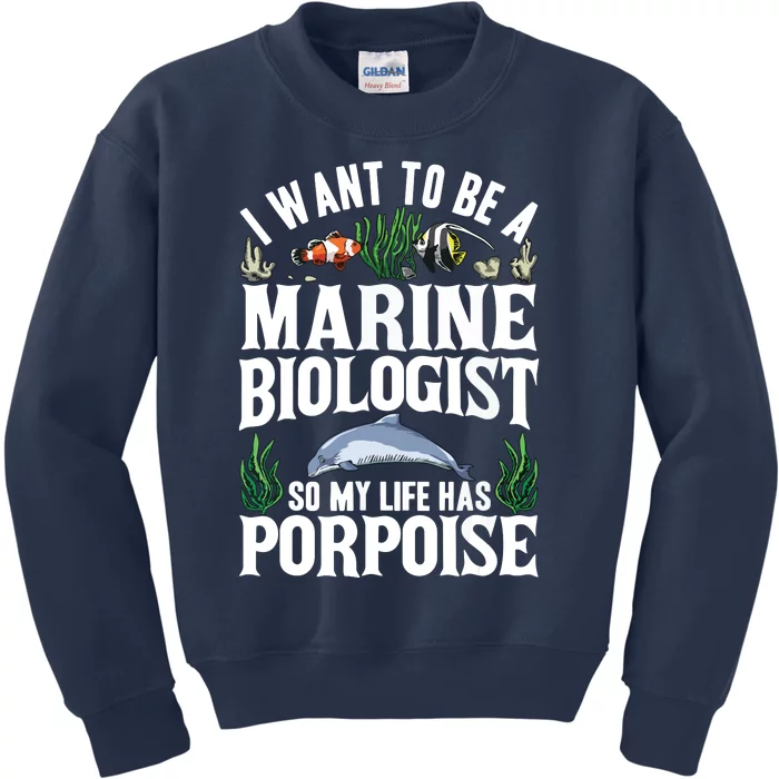 Future Marine Biology Gift Teens Cool Science Biologist Kids Sweatshirt