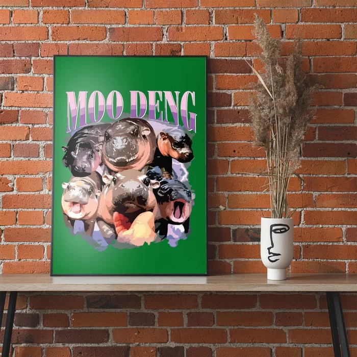 Funny Moodeng Baby Pygmy Hippo Cute Zoo For Family Poster