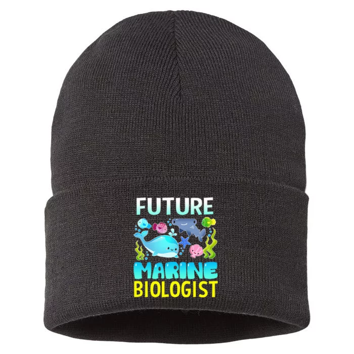 Future Marine Biologist Gifts Student Sustainable Knit Beanie