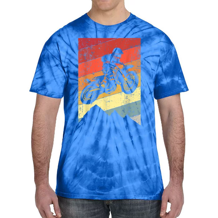 Funny Motocross Bike Vintage Dirtbike Gift Racing Retro Dirt Bike Gift Tie-Dye T-Shirt