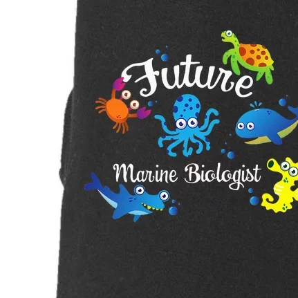 Future Marine Biologist Job Ocean Animal Lover Whale Turtle Doggie 3-End Fleece Hoodie