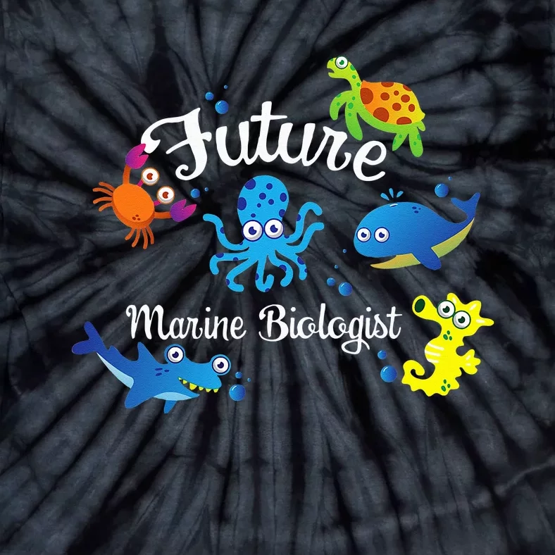 Future Marine Biologist Job Ocean Animal Lover Whale Turtle Tie-Dye T-Shirt