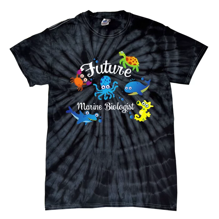 Future Marine Biologist Job Ocean Animal Lover Whale Turtle Tie-Dye T-Shirt